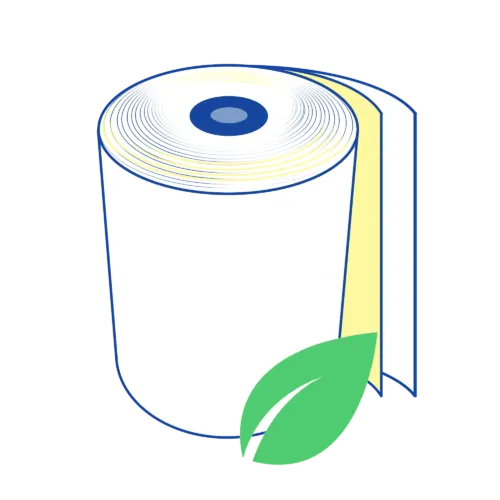 Star Micronics 2 Ply Carbonless Receipt Paper Roll PN 37966300