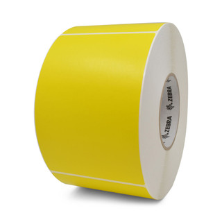 Zebra Z-Perform 2000T 4X6 Thermal Transfer Flood-coated Yellow Labels 3in-Core 1000/Roll 4/Box PN 10006208-1
