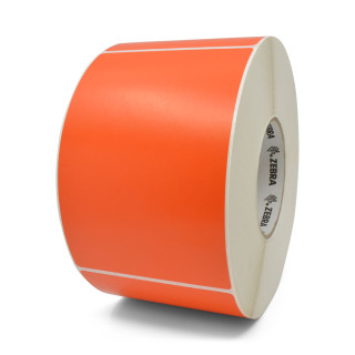 Zebra Z-Perform 2000T 4X6 Flood-coated Orange Thermal Transfer Labels 3in-Core 1000/Roll 4/Box PN 10006208-4