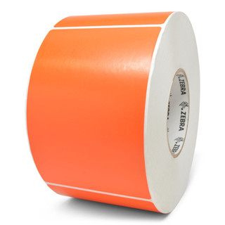 Zebra Z-Perform 2000T 4X6 Flood-coated Orange Thermal Transfer Labels 3in-Core 1000/Roll 4/Box PN 10006208-7