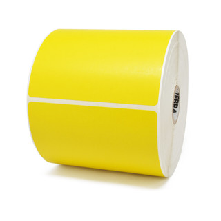 Zebra Z-Perform 2000D 4X6 Direct Thermal Labels 5in-OD 1in-Core Flood-coated Yellow 430/Roll 6/Box PN 10010035