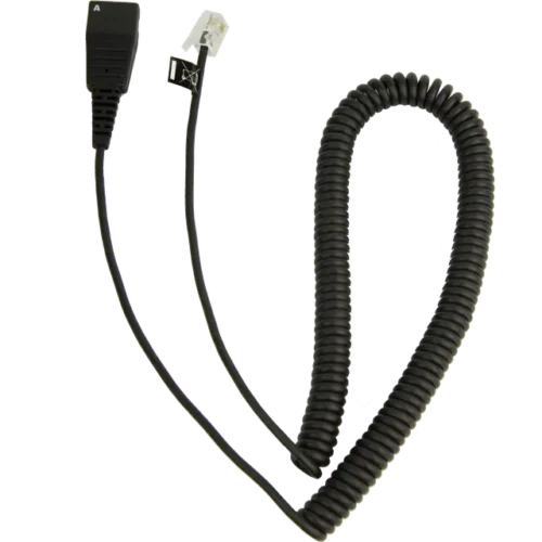 Jabra Cisco Quick Disconnect to RJ-9 Coiled Cable PN 8800-01-37