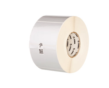 Zebra Z-Ultimate 4000T Silver High Tack Polyester TT Labels 3000/Roll 1/Box 3in-Core PN 10023352