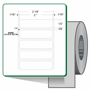 Zebra Z-Xtreme 4000T Silver High-Tack 2x1 Thermal Transfer Labels 3in-Core 3000/Roll 1/Box PN 10023173