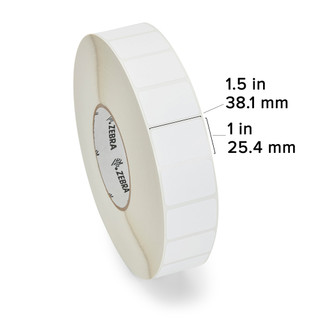 Zebra Z-Select 4000D 1.5X1 DT Labels Perforated 5120/Roll 14/Box PN 88686